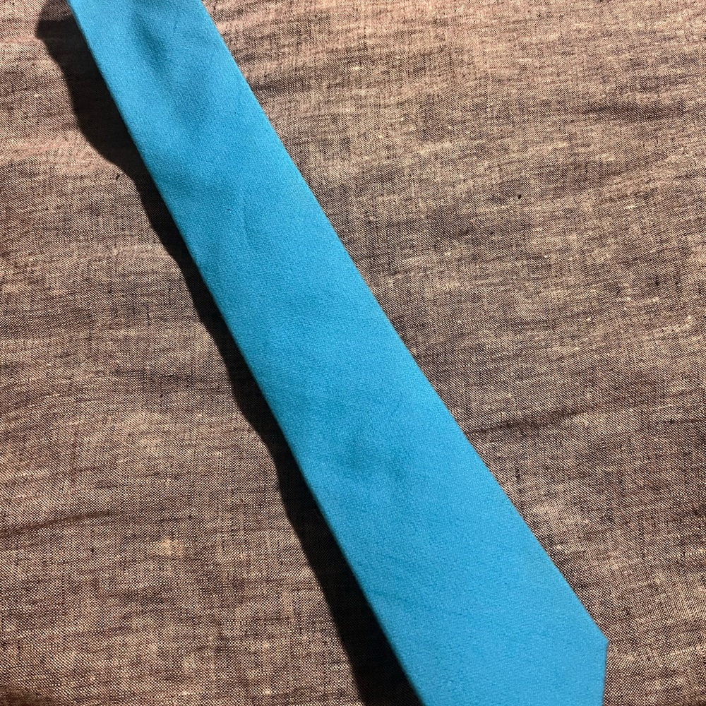 Elegant Aqua Blue Men's Skinny Tie